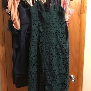 Club Monaco Green Lace Dress